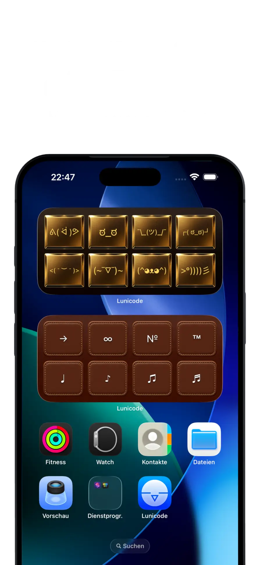 Deine Favoriten, schnell kopiert, mit homescreen widgets.